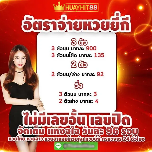 อัตราจ่ายหวยยี่กี